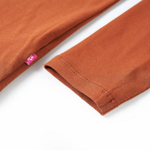 Maglietta da Bambina a Maniche Lunghe Cognac 116 14266