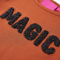 Maglietta da Bambina a Maniche Lunghe Cognac 128 14267