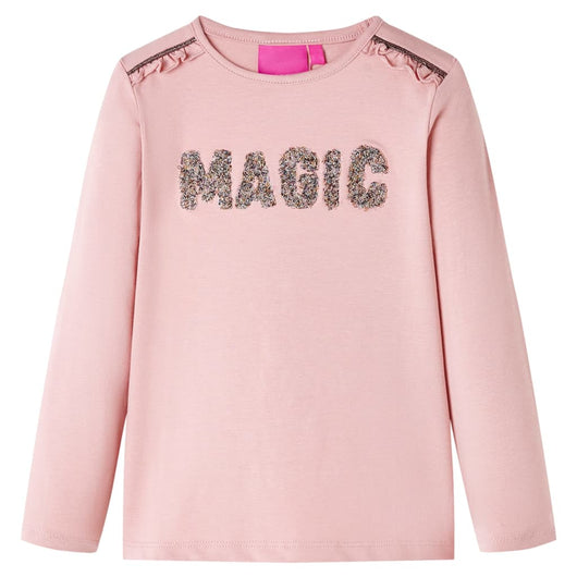 Maglietta Bambini a Maniche Lunghe Rosa Chiaro 116cod mxl 132299