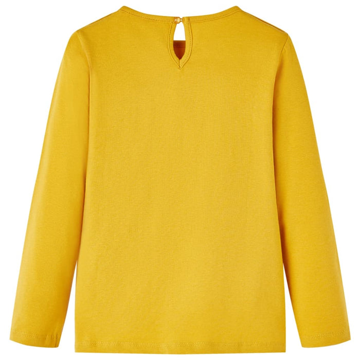 Maglietta da Bambina a Maniche Lunghe Ocra 92 14279