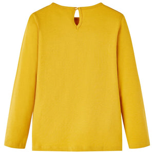 Maglietta da Bambina a Maniche Lunghe Ocra 104 14280
