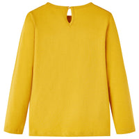 Maglietta da Bambina a Maniche Lunghe Ocra 140 14283