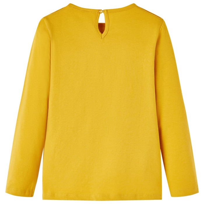 Maglietta da Bambina a Maniche Lunghe Ocra 140 14283