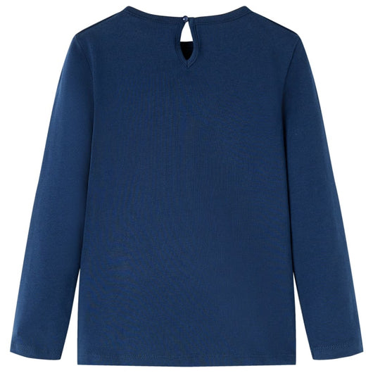 Maglietta per Bambini Maniche Lunghe Blu Marino 104