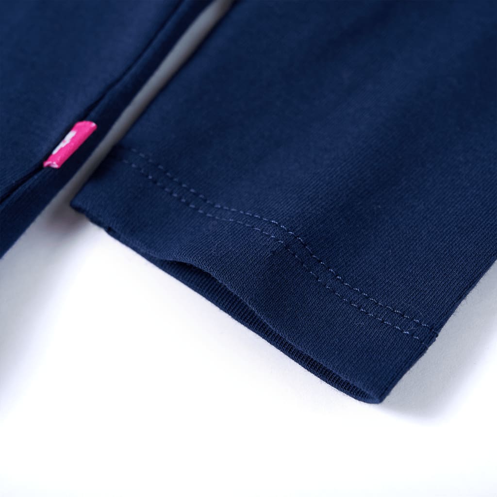 Maglietta da Bambina Maniche Lunghe Blu Marino 140 14293