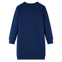 Abito in Felpa da Bambina Blu Marino 92 14309