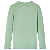 Maglietta da Bambina Maniche Lunghe a Lupetto Menta Scuro 104 14330