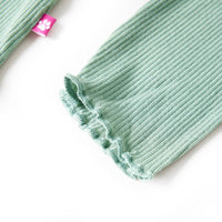 Maglietta da Bambina Maniche Lunghe a Lupetto Menta Scuro 104 14330