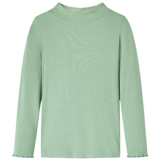 Maglietta da Bambina Maniche Lunghe a Lupetto Menta Scuro 128cod mxl 84060