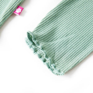 Maglietta da Bambina Maniche Lunghe a Lupetto Menta Scuro 128 14332