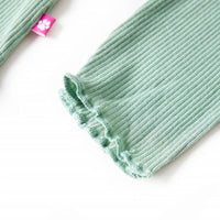 Maglietta da Bambina Maniche Lunghe a Lupetto Menta Scuro 140 14333