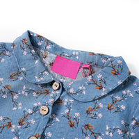 Abito da Bambina a Maniche Lunghe Color Petrolio 92