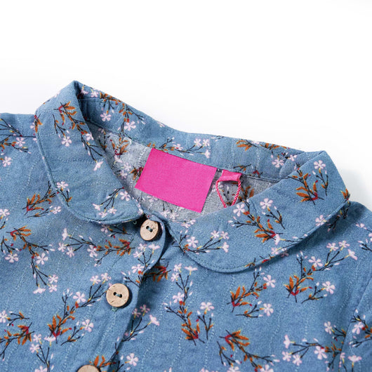 Abito da Bambina a Maniche Lunghe Color Petrolio 128 14352