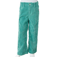 Pantaloni per Bambini in Velluto a Coste Verde Menta 104 14365