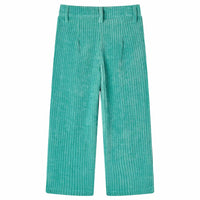 Pantaloni per Bambini in Velluto a Coste Verde Menta 116 14366