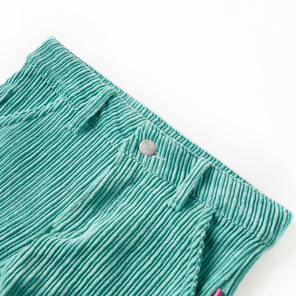Pantaloni per Bambini in Velluto a Coste Verde Menta 128 14367