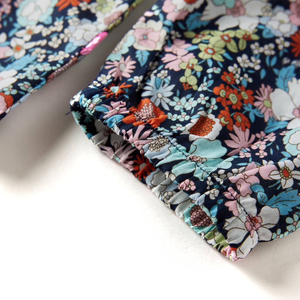 Camicia da Bambina a Maniche Lunghe Blu Scuro 104 14375