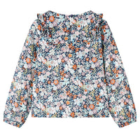 Camicia da Bambina a Maniche Lunghe Blu Scuro 140 14378