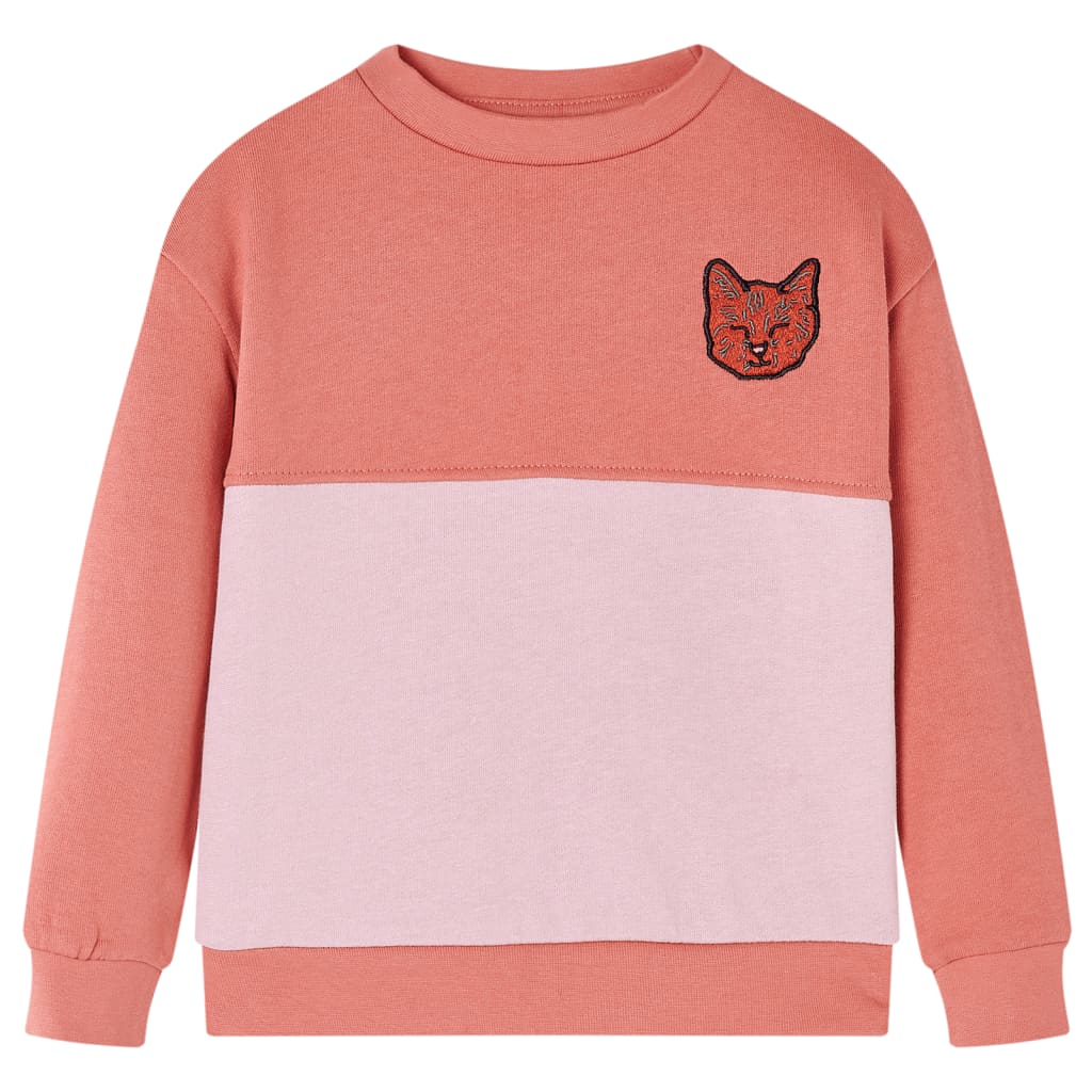 Felpa da Bambina Color Block Rosa 116cod mxl 108656