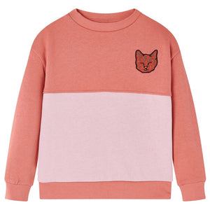 Felpa da Bambina Color Block Rosa 116cod mxl 108656