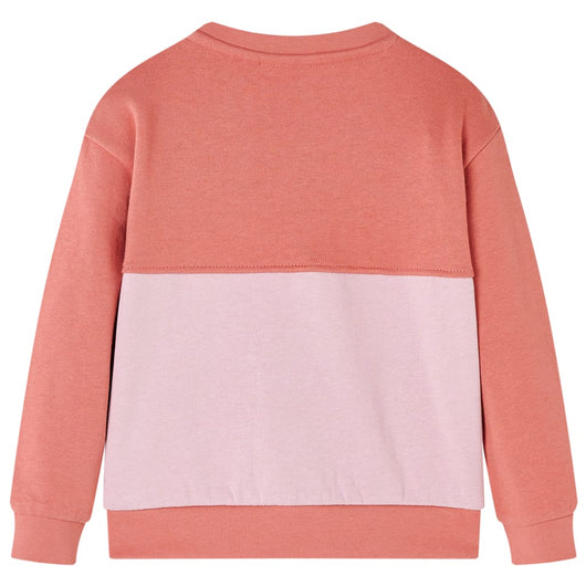Felpa da Bambina Color Block Rosa 116 14386