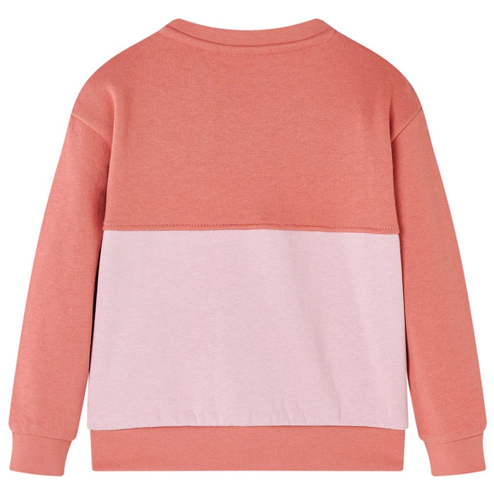Felpa da Bambina Color Block Rosa 116 14386