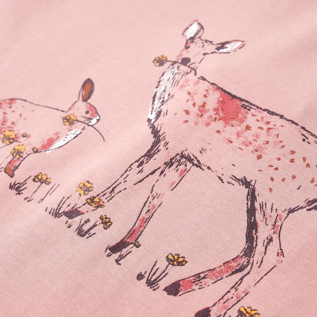 Maglietta da Bambina a Maniche Lunghe Rosa 104 14390