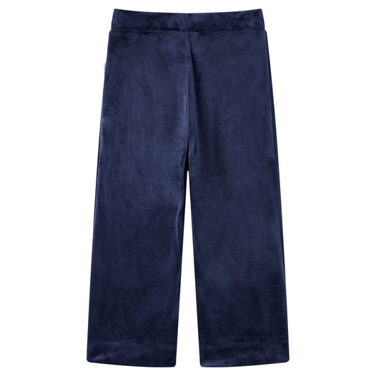Pantaloni da Bambino in Velluto Blu Scuro 128 14402