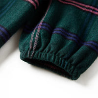 Abito da Bambina a Maniche Lunghe con Arricciature Verde Scuro 92 14414