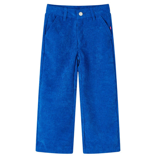 Pantaloni per Bambini in Velluto a Coste Blu Cobalto 104cod mxl 84313