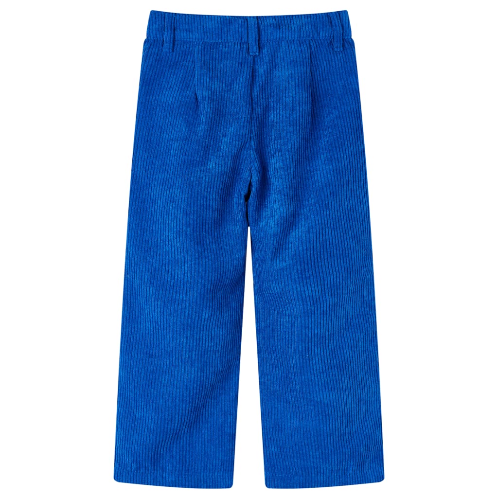 Pantaloni per Bambini in Velluto a Coste Blu Cobalto 116 14421