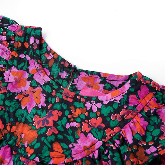 Abito da Bambina a Maniche Lunghe Fucsia 104 14475