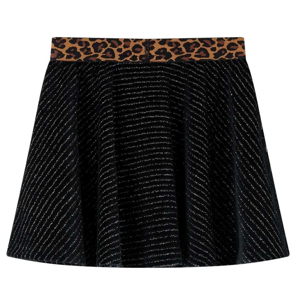 Gonna da Bambina con Vita Leopardata Nera 92 14479