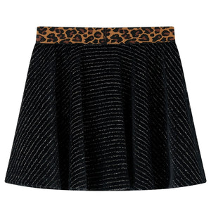 Gonna da Bambina con Vita Leopardata Nera 92 14479