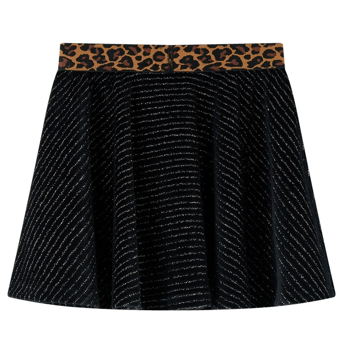 Gonna da Bambina con Vita Leopardata Nera 92 14479