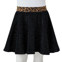 Gonna da Bambina con Vita Leopardata Nera 92 14479