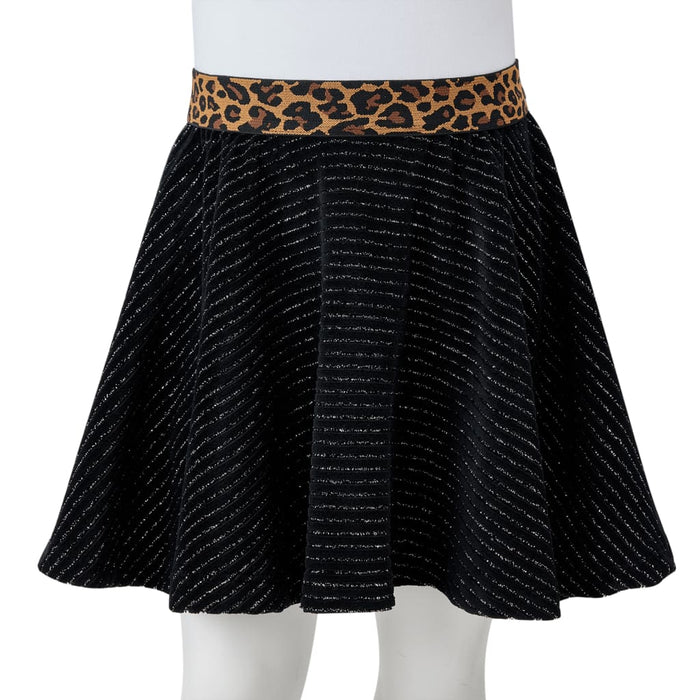 Gonna da Bambina con Vita Leopardata Nera 92 14479