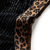 Gonna da Bambina con Vita Leopardata Nera 116 14481