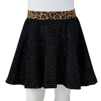 Gonna da Bambina con Vita Leopardata Nera 116 14481