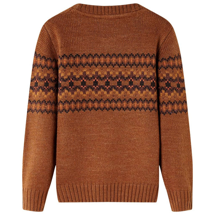 Maglione per Bambini Lavorato a Maglia Cognac 128
