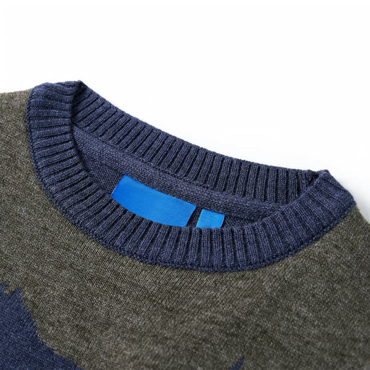 Maglione per Bambini Lavorato a Maglia Blu Marino 116 14501