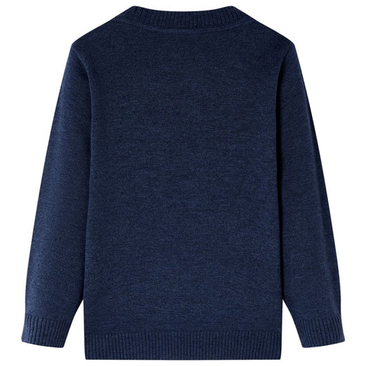 Maglione per Bambini Lavorato a Maglia Blu Marino 128cod mxl 132359