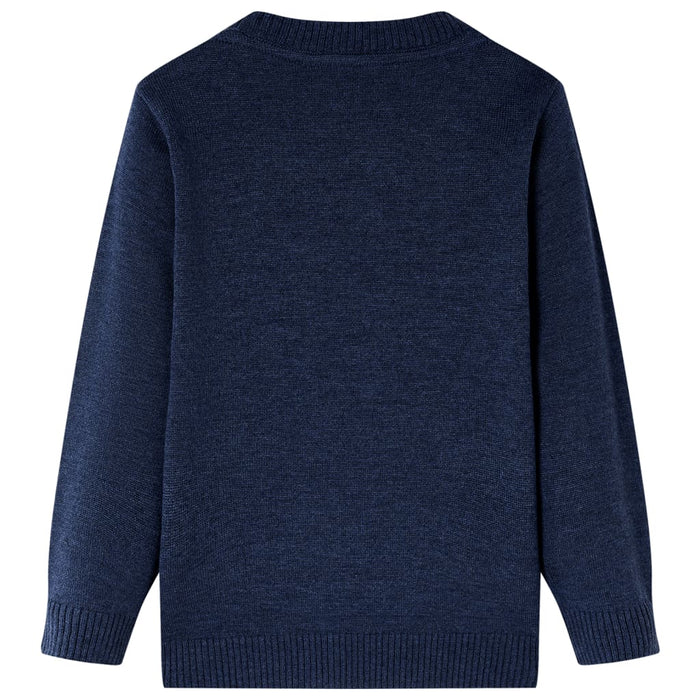 Maglione per Bambini Lavorato a Maglia Blu Marino 128 14502