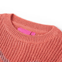 Maglione da Bambina Lavorato a Maglia Rosa Medio 116 14506
