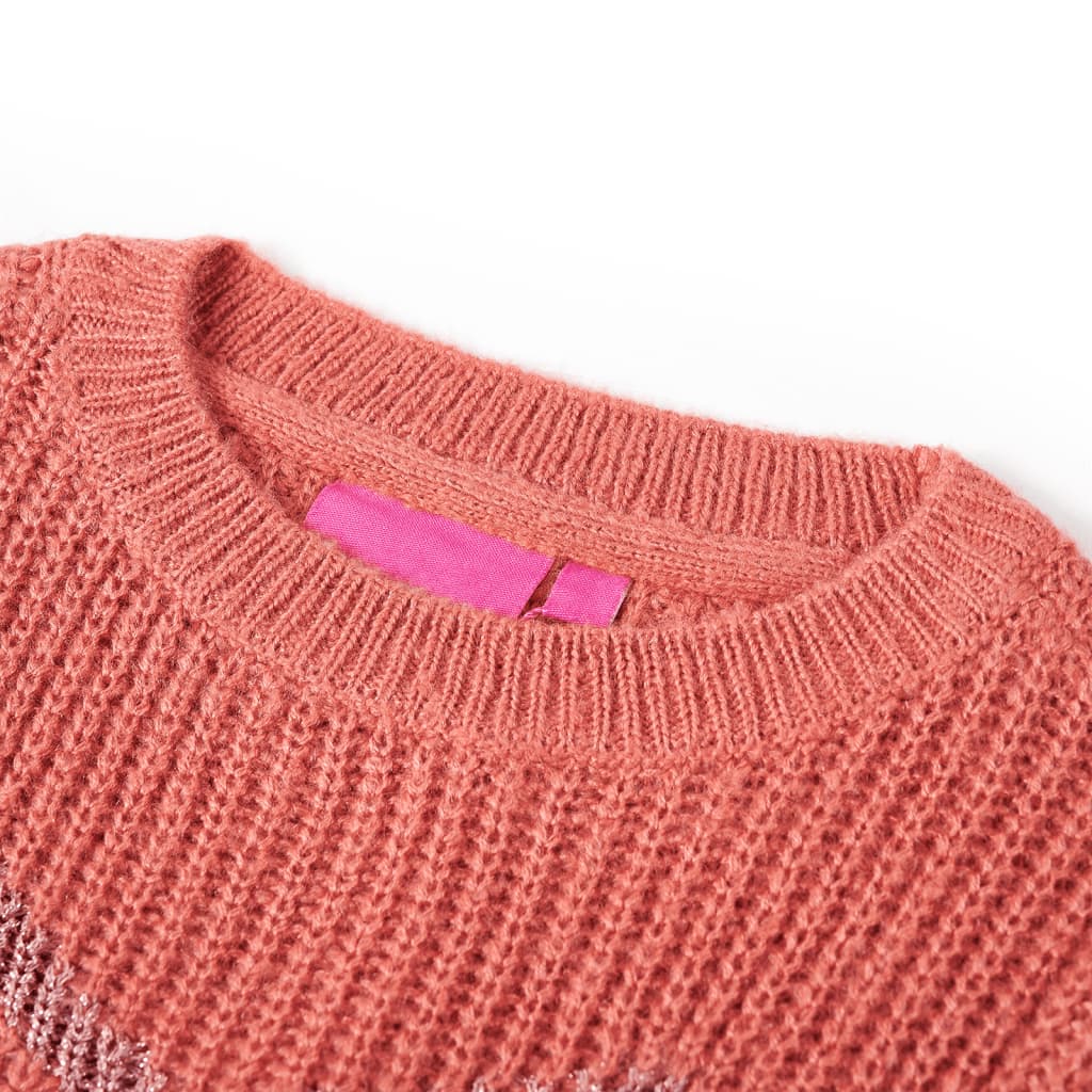 Maglione da Bambina Lavorato a Maglia Rosa Medio 116cod mxl 84465