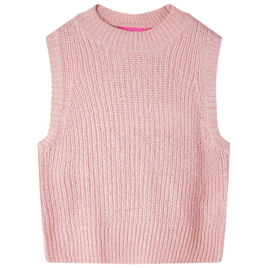 Gilet da Bambina Lavorato a Maglia Rosa Chiaro 104cod mxl 84504