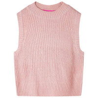Gilet da Bambina Lavorato a Maglia Rosa Chiaro 128cod mxl 84503