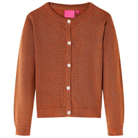 Cardigan da Bambina Lavorato a Mano Cognac 92cod mxl 132360