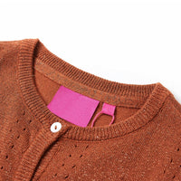 Cardigan da Bambina Lavorato a Mano Cognac 92cod mxl 132360