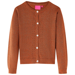 Cardigan da Bambina Lavorato a Mano Cognac 140cod mxl 108417